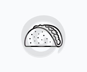Taco Vector Icon Art, Logo, and Graphics