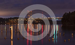 Tacoma Narrow Bridge at Night