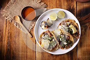Tacos al Pastor Flatlay photo