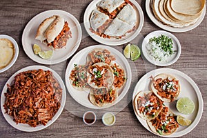 Tacos al Pastor, Mexican food in Taqueria Mexico City photo