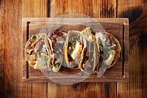 Tacos al Pastor Table topview photo