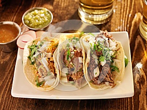 Tacos made in authentic mexican style