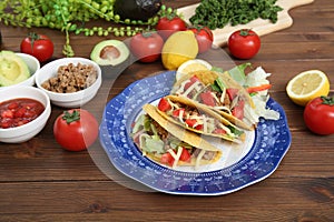 Tacos are one of the dishes on behalf of Mexico.