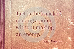 Tact is Newton photo