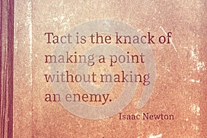 Tact is Newton