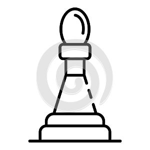 Tactic chess bishop icon, outline style