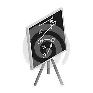 Tactic strategy sketched on a blackboard icon