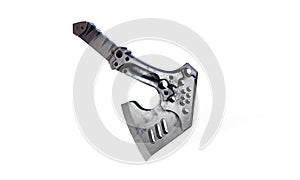 Tactical ax 3d  render in white background