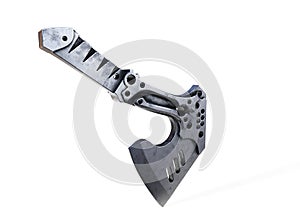 Tactical ax 3d  render in white background