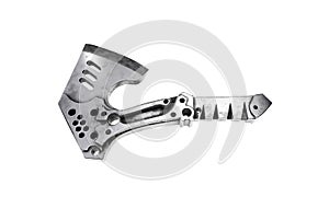 Tactical ax 3d  render in white background