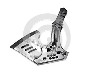 Tactical ax 3d  render in white background photo