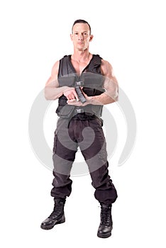 Tactical law enforcer posing photo