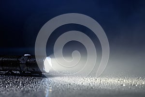 Tactical waterproof flashlight with water drops