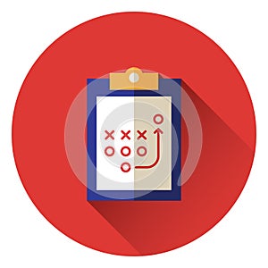 Tactics on clipboard. Vector illustration decorative background design