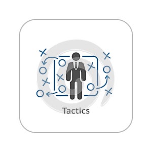 Tactics Icon. Flat Design