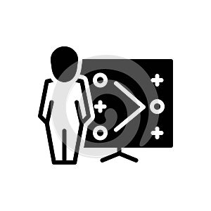 Black solid icon for Tactics, contrivance and plan