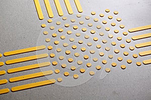 Tactile paving for blind and visually impaired photo