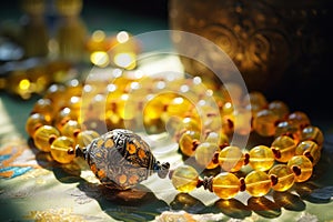 Tactile Prayer beads. Generate Ai photo