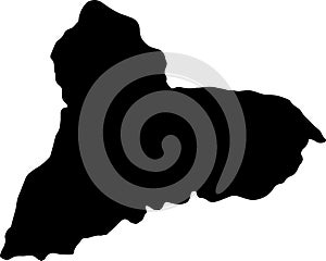 TacuarembÃ³ Uruguay outline map