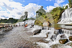 Tad Koo Waterfall in Paksong District, Champasak Province