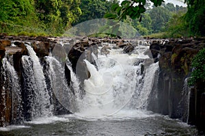 Tad Pha Suam waterfall in Pakse, Champasak, Laos photo