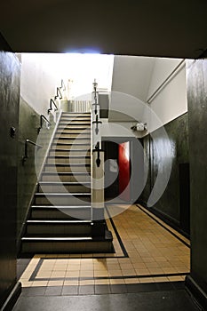 Tadelakt Staircase in Building A, Radio Kootwijk, The Netherlands photo