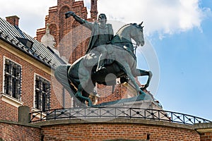 Tadeusz Kosciuszko monument at the Wawel in Krakow