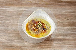 Tadka wali dal. Indian dish made of toor dal and other legumes, in which spices
