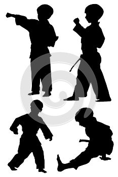 Tae kwon Do silhouettes