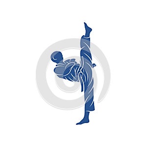 Taekwondo design vector illustration, Creative Taekwondo logo design concepts template, icon symbol