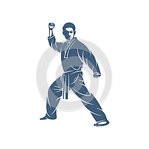 Taekwondo design vector illustration, Creative Taekwondo logo design concepts template, icon symbol