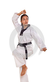 Taekwondo girl standing pose