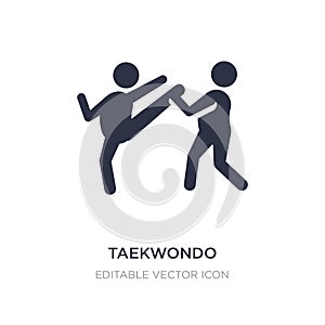 taekwondo icon on white background. Simple element illustration from Sports concept