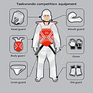 Taekwondo Korean martial art competition equipment sport photo