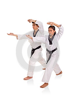 Taekwondo team finger strike technique