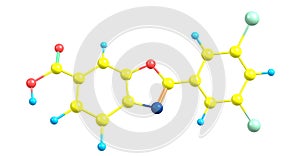 Tafamidis molecular structure isolated on white photo