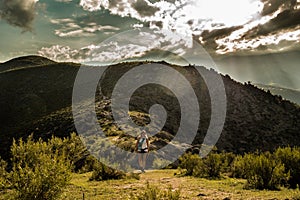 TAFI DEL VALLE, ARGENTINA - Jan 15, 2020: mountain with beautifull sk photo