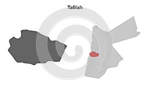 Tafilah outline map