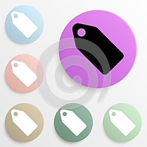 tag badge color set. Simple glyph, flat vector of web icons for ui and ux, website or mobile application