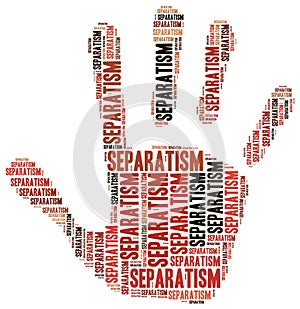 Tag cloud illustration related to separatism
