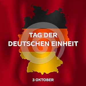 Tag der deutschen einheit concept background, isometric style photo