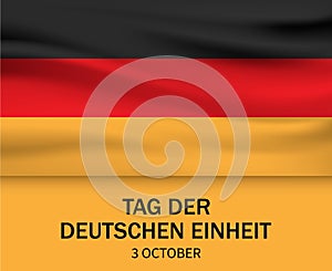 Tag der deutschen einheit concept background, realistic style