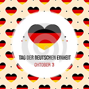 Tag Der Deutschen Einheit translated as translated as ÃÂ«German Unity DayÃÂ» vector greeting card photo