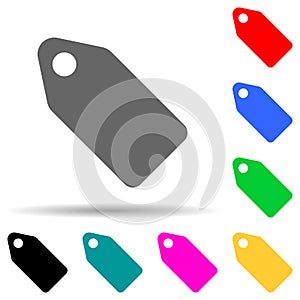 tag multi color style icon. Simple thin line, outline vector of web icons for ui and ux, website or mobile application