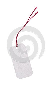 Tag with red thread (Clipping Path included)