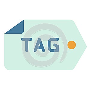 Tag tagging seo keyword single isolated icon with flat style