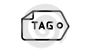 Tag tagging seo keyword single isolated icon with outline style