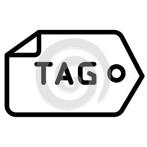 Tag tagging seo keyword single isolated icon with outline style