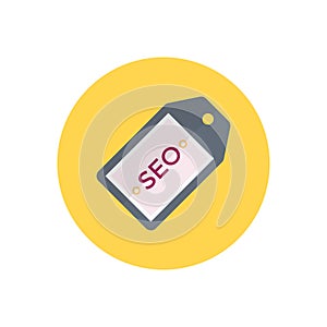 Tag vector flat color icon