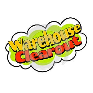 Tag Warehouse Clearout, concept discount photo